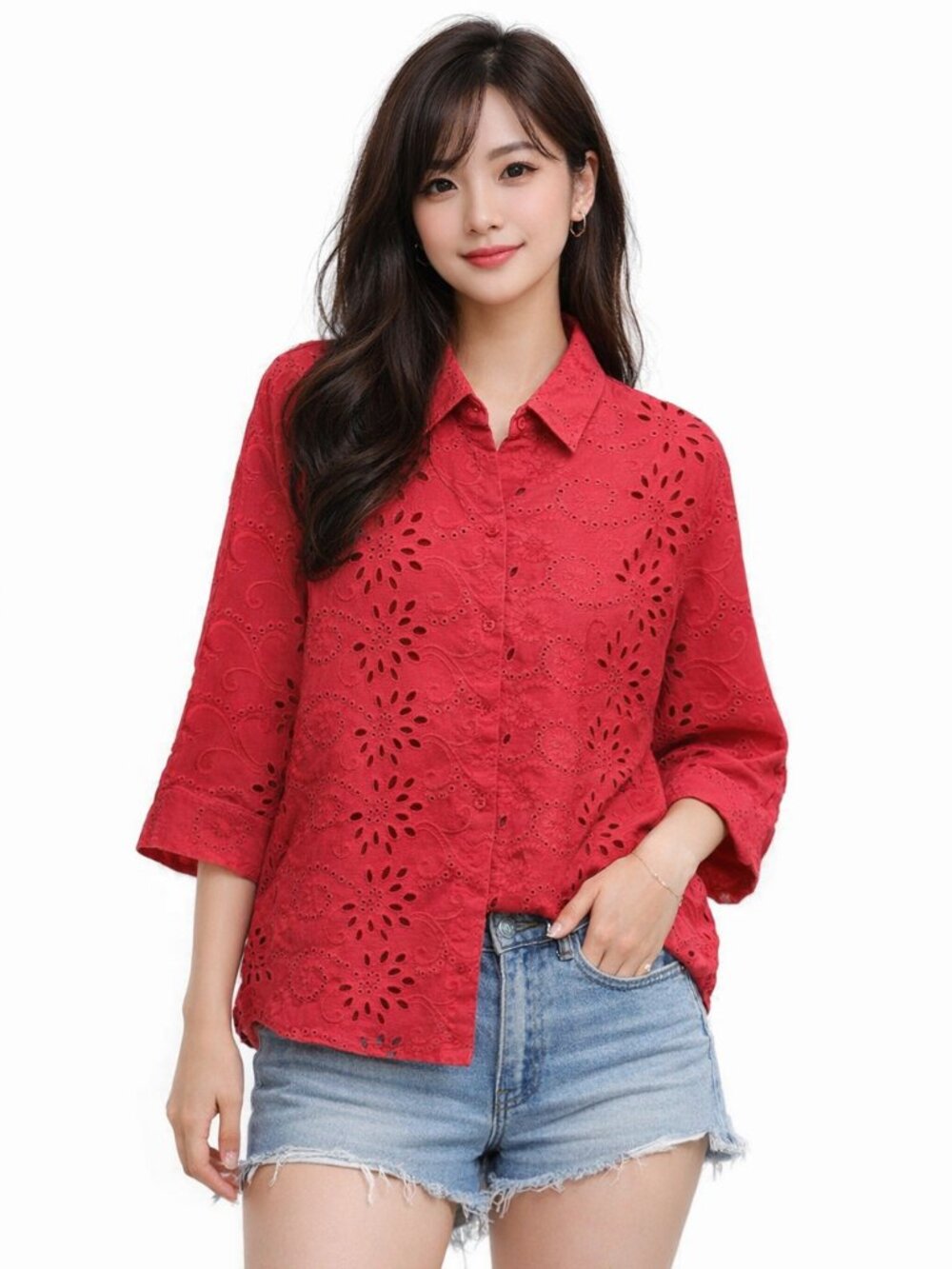 Zara Eyelet Blouse